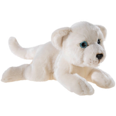 Heunec knuffel MISANIMO witte leeuw, liggend, 25 cm - Wit