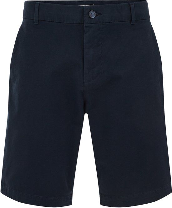WE Fashion Heren regular fit chinoshort Navy blue