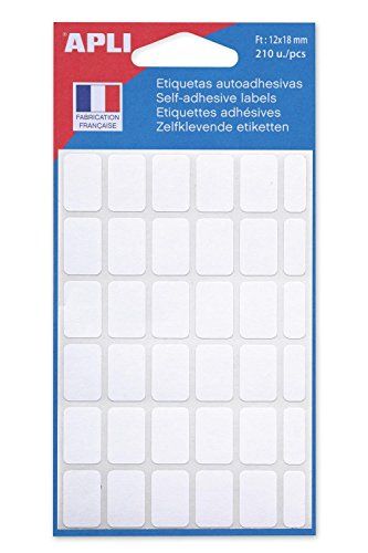 agipa multifunctionele etiketten 111906, 12 x 18 mm, wit