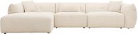 Hioshop Positano chaise longue bank 3 sierkussens links beige.
