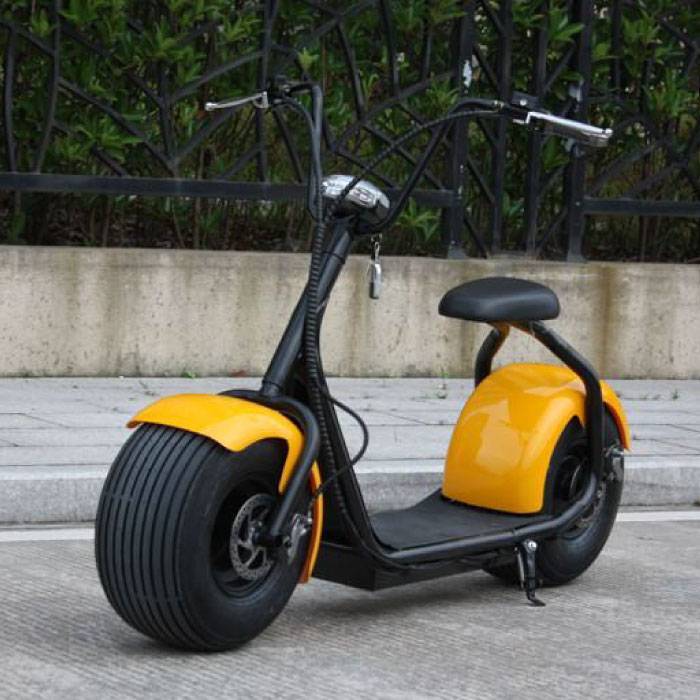 Stuff Certified Citycoco Elektrische Smart E Scooter Pro Harley - 18 - 1000W - 12Ah - Geel