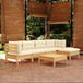 Maison Exclusive Garden furniture set for 6 people with cushions in cream colour, made of pine wood