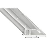 Kügele STS21 S 100 vloer eindprofiel 100cm zilver geanodiseerd, voor vloeren 7-15 mm