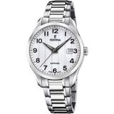 Festina F20026/1 Heren Polshorloge Zilverkleurig Staal Wit