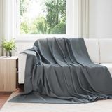 vidaXL Plaid Donkergrijs 270 x 240 cm Fleece