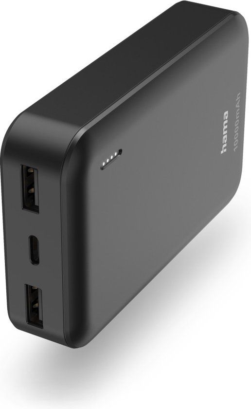 Hama Power Pack Pocket 10 - 10000 mAh - Antraciet