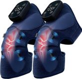 AjieQaQ Massageapparaat voor knieën, 3-in-1, draadloos – infrarood warmte (45-65°C, 5 niveaus) en vibratie (6 modi). 5000mAh, geschikt voor knie, schouder en elleboog
