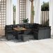 Prolenta Maison Exclusive - Tuinset met 12 stukken, zwarte polyrotan loungeset