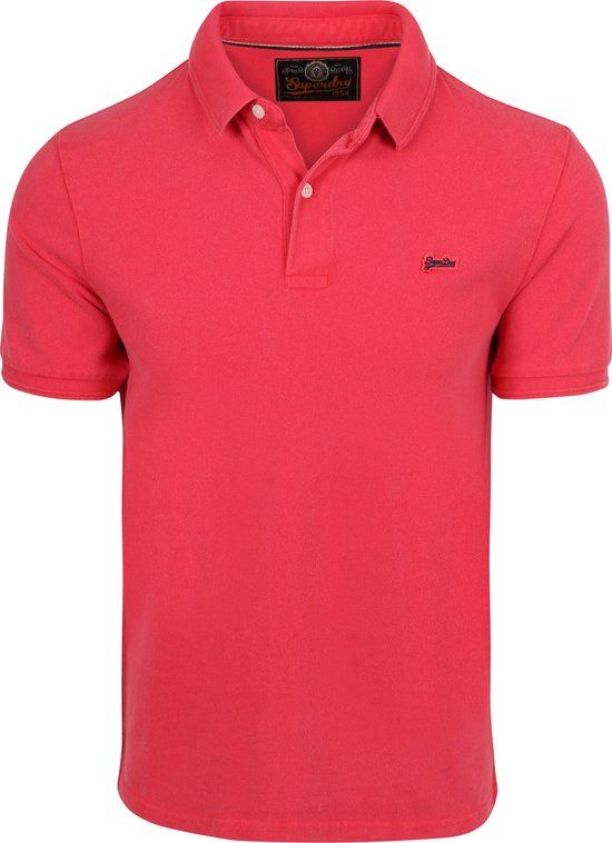 Superdry Polo Pique Classic Raspberry Roze - Maat 3XL - Heren
