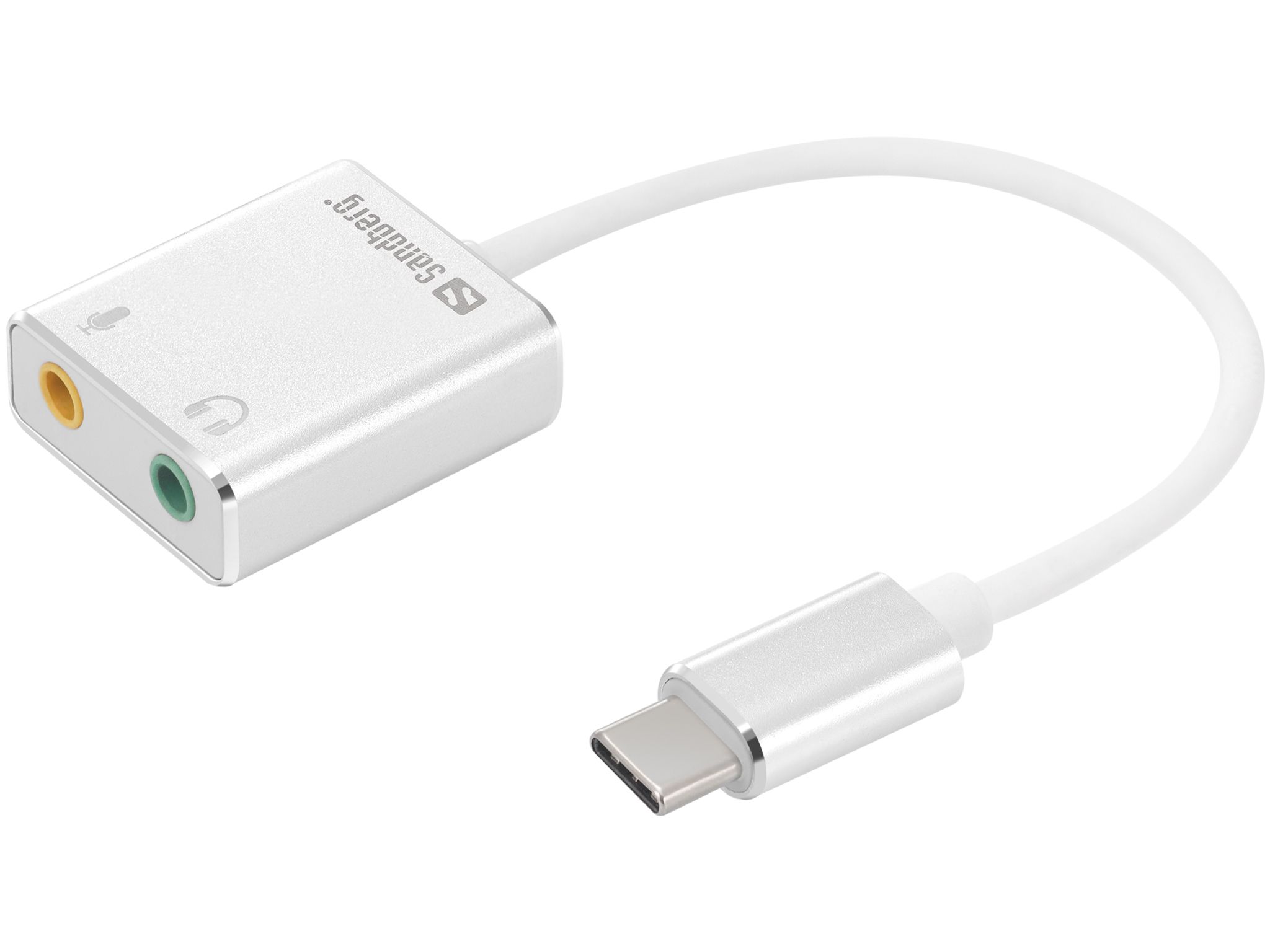 Sandberg USB-C to Sound Link - White/Silver