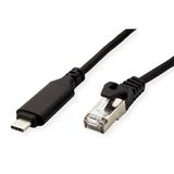 ROLINE USB-C naar Gigabit Ethernet-converterkabel, zwart, 1,5 m