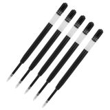 Westcott E-733497 00 Gelpen, zwart, 5 stuks, G2 gelpenvullingen, M 0,7 mm, in navulverpakking, compatibel met ISO standaard G2, sneldrogende zwarte inkt