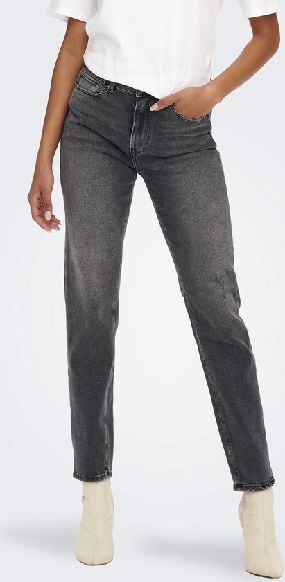 ONLY ONLEMILY STRETCH HW ST AK DNM CRO614NOOS Dames Jeans - W33 X L32 - Dark Grey Denim