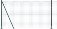 vidaXL Euro-hek met betonnen voetstuk 10 x 1,2 m PVC-Coated Staal Mesh