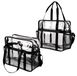 Solidchoice - Set van 2 Sacs à main transparents avec poignées