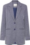 ICHI IHKATE JACQUARD OVERSIZE BL Blazer Dames L Patriot Blue Herringbone