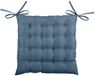 Merkloos Stof Textile stoelkussen BEA - blauw - 40 x 40 x 4 cm