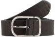 Tom Tailor - TTHELEN leren riem met afgeronde gesp - Maat 95 - black uni