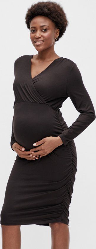 MAMALICIOUS MLPILAR TESS LS JRS ABK DRESS - Black - Size XL - Women's Dress