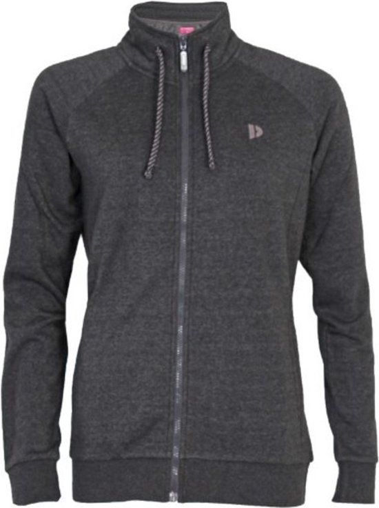 Donnay Vest met opstaande kraag (Amber) - Sporttrui - Dames - Charcoal marl (037) - maat XL