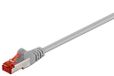 Goobay CAT patchkabel, ethernetkabel, dubbel afgeschermd, S-FTP, halogeenvrij, koper, RJ-45, vergulde contacten, 30m, grijs