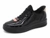 Jana Step-In Dames Instapper - 23764-018 Zwart Lak - Wijdte H - Maat 39