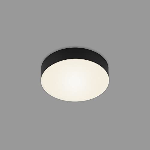 Briloner Leuchten - LED plafondlamp zonder frame, LED plafondlamp, LED opbouwlamp, warm witte kleurtemperatuur, 157 mm, zwart 7064-015