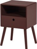 WOOOD Ozzy Nachtkastje - MDF - Bordeauxrood - 53x36x30