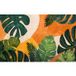 Papier peint panoramique feuilles tropicales