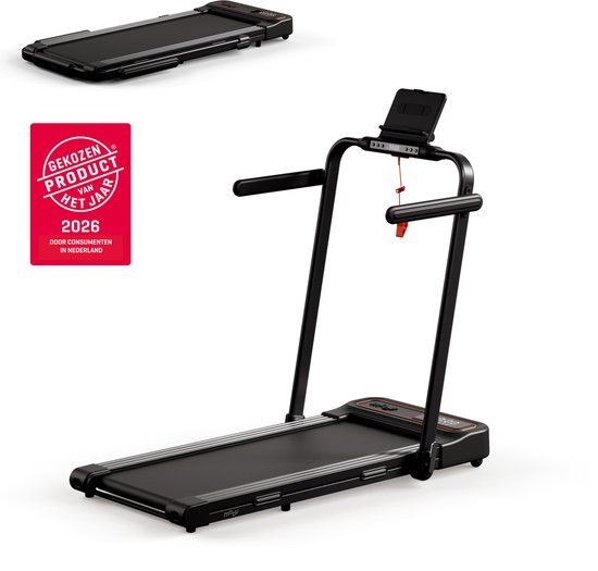 Moov Walk Loopband Inklapbaar - Walking Pad - Opvouwbare Wandelband - Treadmill 1-8 km/u - Incl. Accessoires