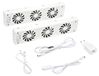 OEM Radiatorventilator-set met thermostaat, 2 stuks, wit