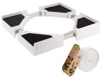 [Brand] Support de connexion réglable - Plateau antidérapant - Cordelette de fixation - Support de montage universel - 50-70 cm - Stabilité durable - Kit de superposition pour lave-linge et sèche-linge