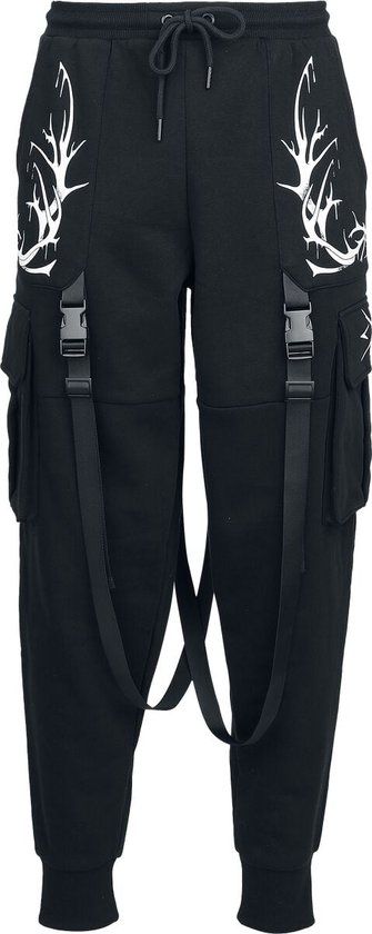 Black Blood by Gothicana Gothicana Zwarte trainingsbroek met zeefdruk - Heren - L