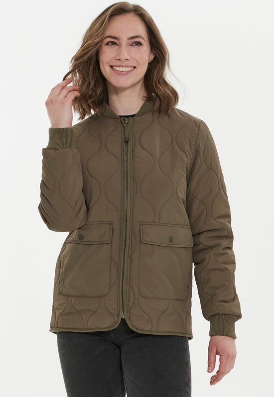 Weather Report Eilish Übergangsjacke - Dames - Maat 48 - Olijf