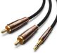 Ugreen Kabel 2X Rca Naar Jack 3,5 Mm 1 M