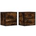 VidaXL Nachtkastjes 2 stuks wandgemonteerd 40x31x39,5cm gerookt eikenkleur