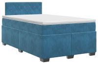 vidaXL Boxspringbed met matras Blauw 120 x 190 cm Fluweel