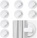 Clips pour rideau de douche autocollantes blanches 8 pièces - 5,8 cm