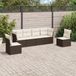 Maison Exclusive - Ensemble de jardin pour extérieur, composé de 6 pièces avec coussins, marron, en polyrotin