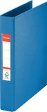 Esselte Durable Cardboard 2-Ring Binder for A5 Documents - 190 A4 Sheets - Spine Width of 40mm - Blue