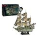3D Puzzel Piratenschip l Vliegende Hollander l 3D Puzzel Kinderen vanaf 14 Jaar l 3D Puzzels, Modellen om in elkaar te zetten met Led Verlichting, Scheepsmodellen