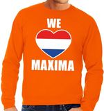 Bellatio Decorations Shoppartners Bv Oranje We Love Maxima sweater - Trui voor heren - Koningsdag kleding L