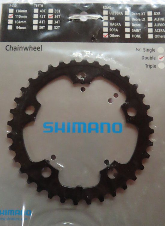 Shimano Kettingblad 36T FC-CX50 Zwart