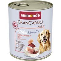 animonda GranCarno Sensitiv Adult Kip en rijst 24x800 g