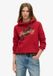 Superdry Tattoo Hoodie met Tekst en Grafische Print - Dames - Rood Dahlia - Maat XS