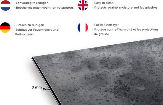 KitchenYeah Spatscherm keuken - Design - Luxe - Goud - Abstract - 120x80 cm - Aluminium