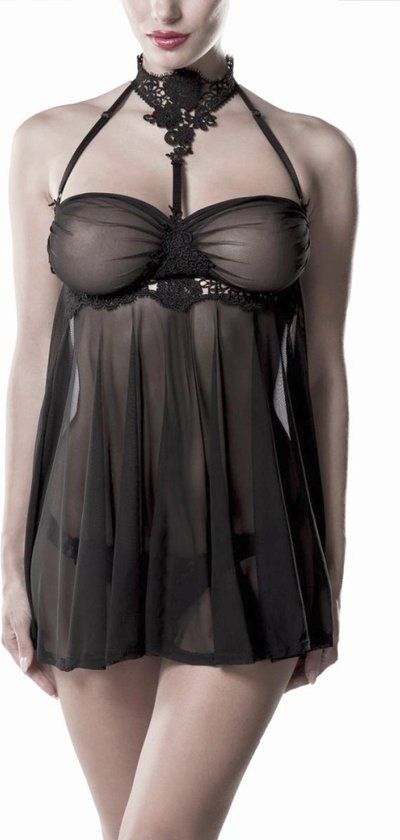 Grey Velvet 20026 Negligé S/M Zwart