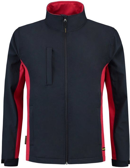 Tricorp Soft Shell Jack Bi-Color - Workwear - 402002 - Navy-Rood - maat M