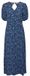 b.young Dames jurk Byflouri Viscose Gebloemd Kort V-hals Korte mouw Franse blauwe mix Maat 34