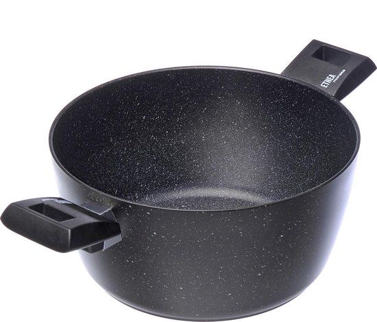Moneta Etnea Steelpan - 2.6L - Rond - Zwart - Aluminium - 20cm - Anti-aanbaklaag